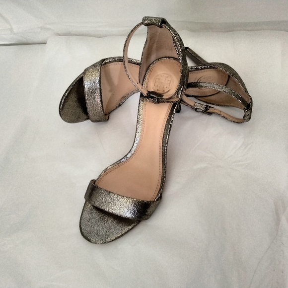 Tory Burch Keri crackle ankle strap sandals size 7 - Picture 6 of 16